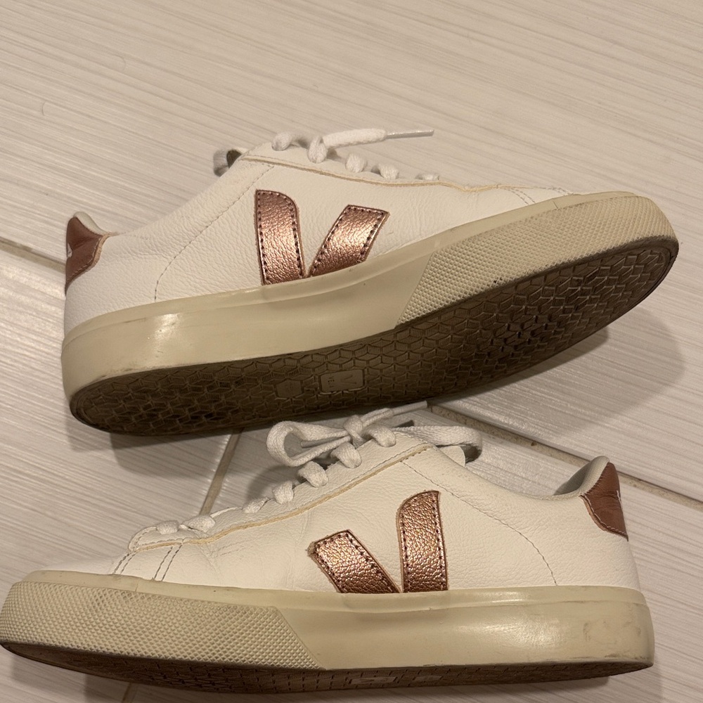 Veja Women's Sneakers in White and Copper
